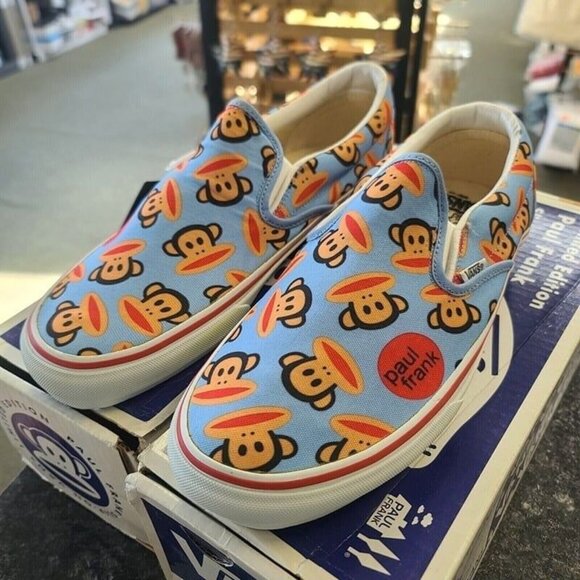 Vintage Paul Frank Julius Vans, Mens, 2001 Slip-on Sneakers *RARE*, Size 11